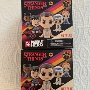 Two Stranger Things Mystery Bobble Hero Collectible Figures
